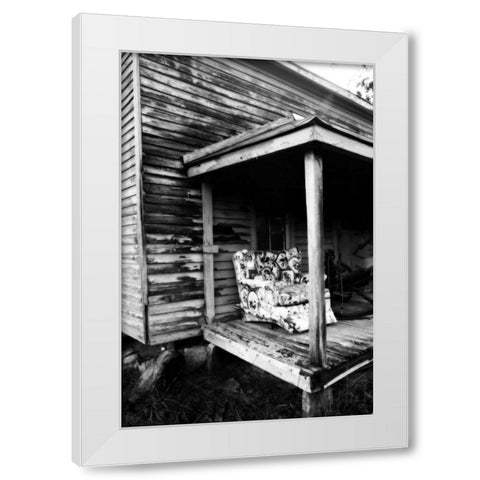 Front Porch Chair White Modern Wood Framed Art Print by Hausenflock, Alan