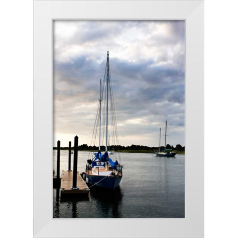 Stormy Sunrise on Taylors Creek II White Modern Wood Framed Art Print by Hausenflock, Alan