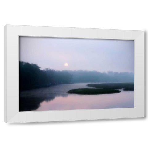 Fog on the Mattaponi I White Modern Wood Framed Art Print by Hausenflock, Alan