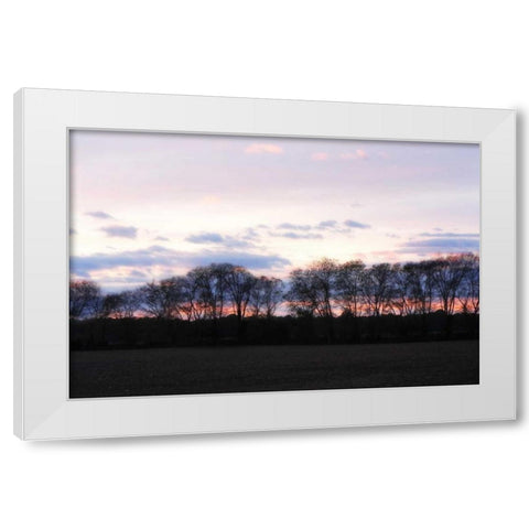Winter Sunset I White Modern Wood Framed Art Print by Hausenflock, Alan