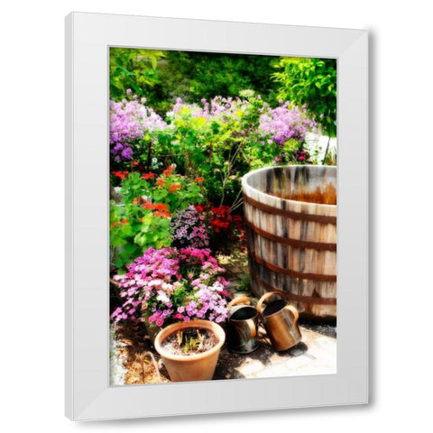 The Garden Nook I White Modern Wood Framed Art Print by Hausenflock, Alan