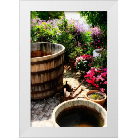 The Garden Nook II White Modern Wood Framed Art Print by Hausenflock, Alan