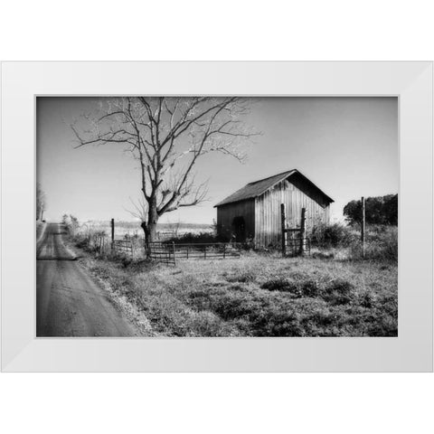Rural Route VI32 II White Modern Wood Framed Art Print by Hausenflock, Alan