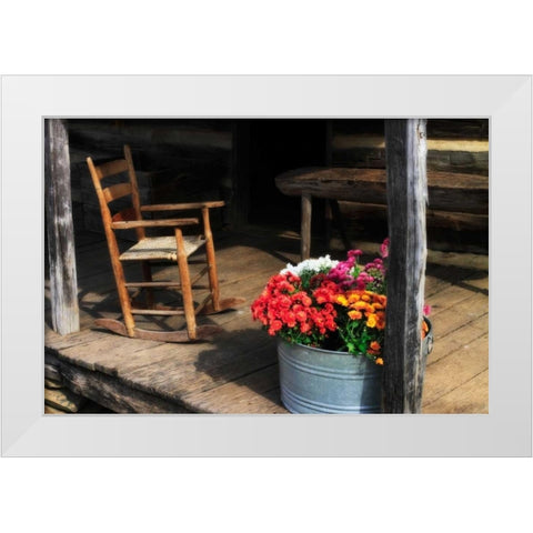 That Ol Rockin Chair I White Modern Wood Framed Art Print by Hausenflock, Alan