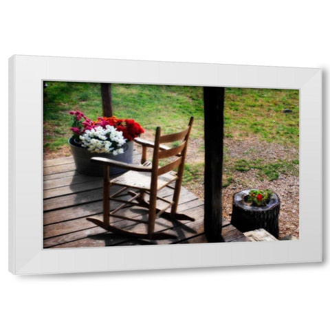 That Ol Rockin Chair II White Modern Wood Framed Art Print by Hausenflock, Alan