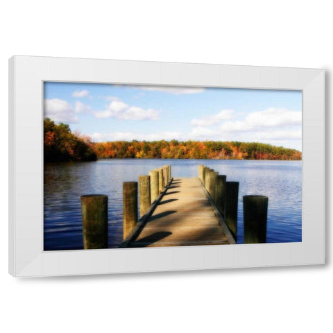 Greenwood Lake II White Modern Wood Framed Art Print by Hausenflock, Alan