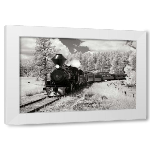 Black Hills RR II White Modern Wood Framed Art Print by Johnson, George