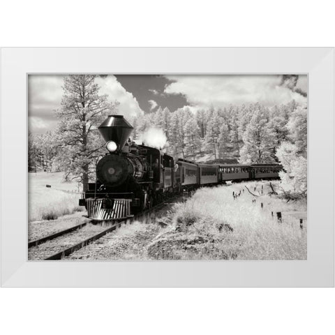 Black Hills RR II White Modern Wood Framed Art Print by Johnson, George