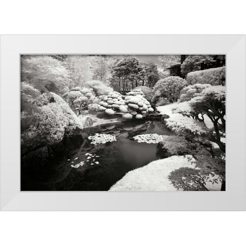 San Francisco Garden I White Modern Wood Framed Art Print by Johnson, George