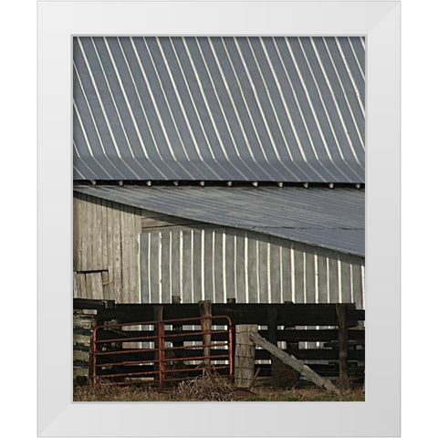 Big Barn I White Modern Wood Framed Art Print by Larson, Scott