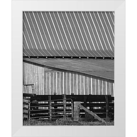 Big Barn II White Modern Wood Framed Art Print by Larson, Scott