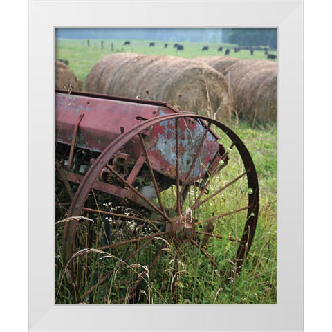 Sewing Seeds I White Modern Wood Framed Art Print by Larson, Scott