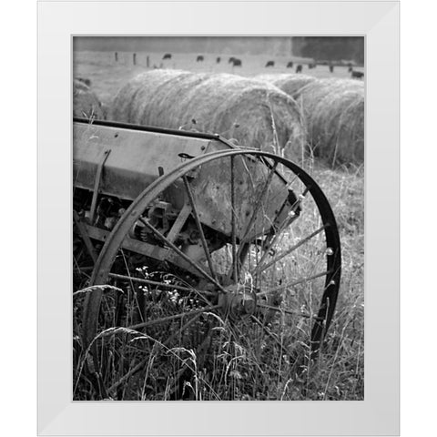 Sewing Seeds II White Modern Wood Framed Art Print by Larson, Scott