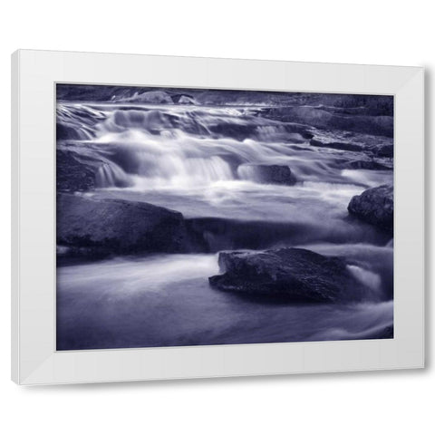 Moving Water II White Modern Wood Framed Art Print by Larson, Scott