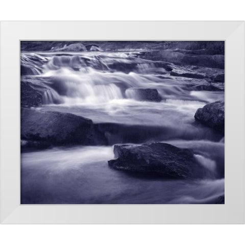 Moving Water II White Modern Wood Framed Art Print by Larson, Scott