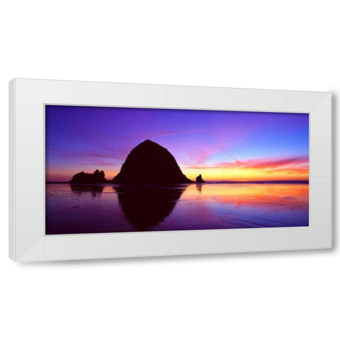 Cannon Beach I White Modern Wood Framed Art Print by Leahy, Ike