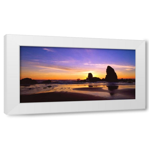 Cannon Beach IV White Modern Wood Framed Art Print by Leahy, Ike
