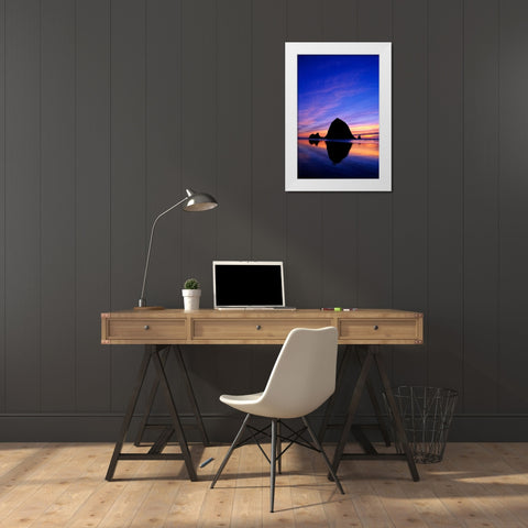 Cannon Beach VII White Modern Wood Framed Art Print by Leahy, Ike