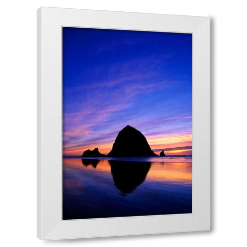 Cannon Beach VII White Modern Wood Framed Art Print by Leahy, Ike