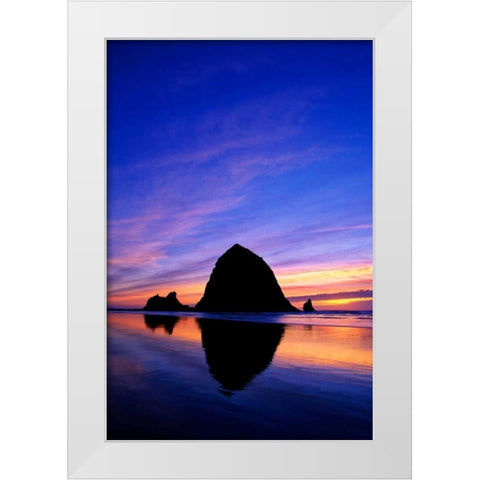 Cannon Beach VII White Modern Wood Framed Art Print by Leahy, Ike