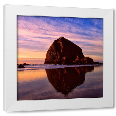 Cannon Beach IX White Modern Wood Framed Art Print by Leahy, Ike