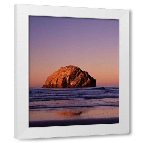 Bandon I White Modern Wood Framed Art Print by Leahy, Ike