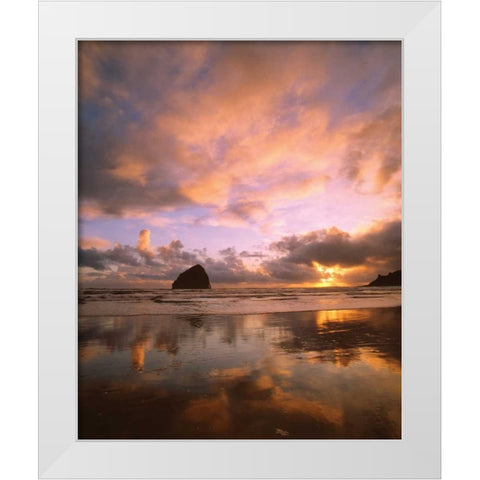 Pacific City V White Modern Wood Framed Art Print by Leahy, Ike