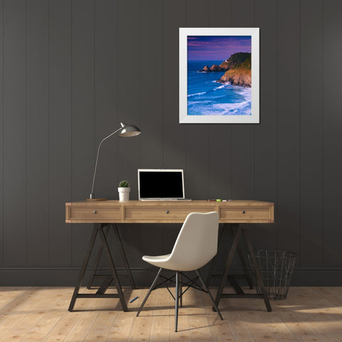 Heceta Head Lighthouse White Modern Wood Framed Art Print by Leahy, Ike