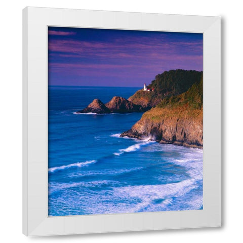 Heceta Head Lighthouse White Modern Wood Framed Art Print by Leahy, Ike