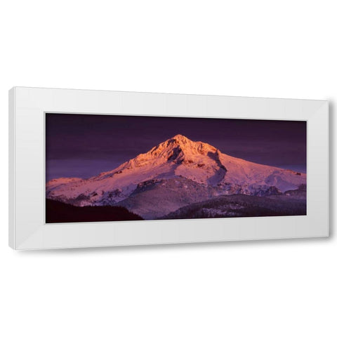 Mt. Hood XV White Modern Wood Framed Art Print by Leahy, Ike