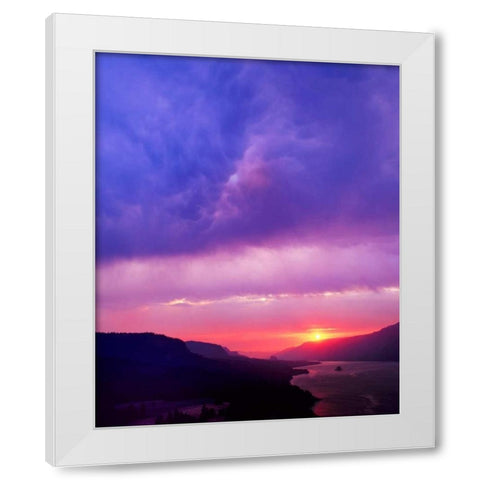 Columbia River Gorge II White Modern Wood Framed Art Print by Leahy, Ike