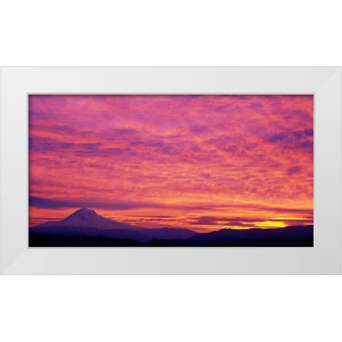 Mt. Hood XXV White Modern Wood Framed Art Print by Leahy, Ike