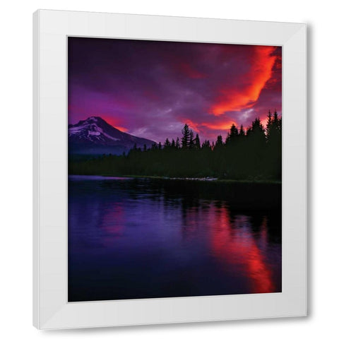 Mt. Hood XXVII White Modern Wood Framed Art Print by Leahy, Ike