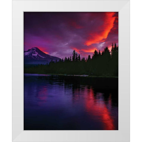 Mt. Hood XXVII White Modern Wood Framed Art Print by Leahy, Ike