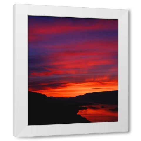 Columbia River Gorge IV White Modern Wood Framed Art Print by Leahy, Ike