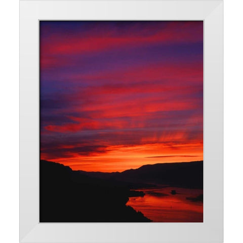 Columbia River Gorge IV White Modern Wood Framed Art Print by Leahy, Ike