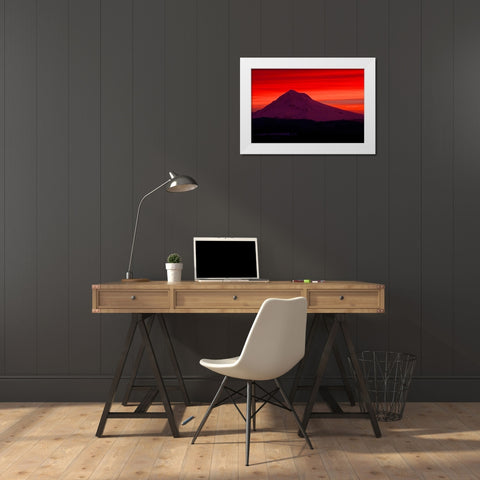 Mt. Hood XXVIII White Modern Wood Framed Art Print by Leahy, Ike