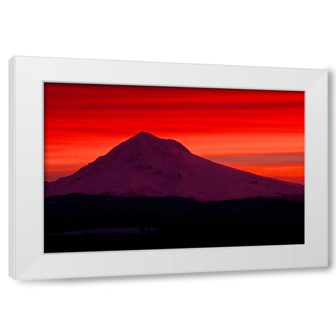 Mt. Hood XXVIII White Modern Wood Framed Art Print by Leahy, Ike