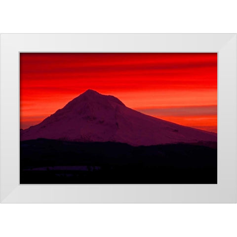 Mt. Hood XXVIII White Modern Wood Framed Art Print by Leahy, Ike