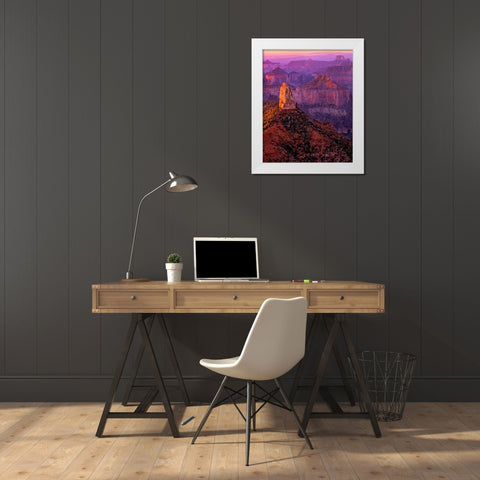 Mt. Hayden I White Modern Wood Framed Art Print by Leahy, Ike