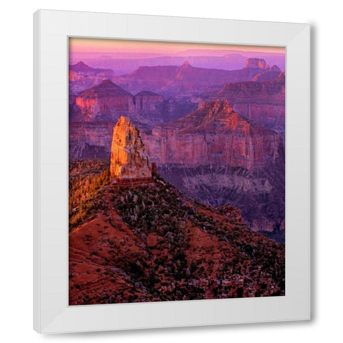 Mt. Hayden I White Modern Wood Framed Art Print by Leahy, Ike