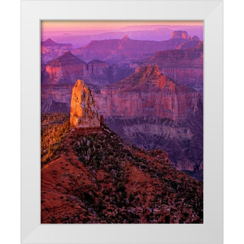 Mt. Hayden I White Modern Wood Framed Art Print by Leahy, Ike