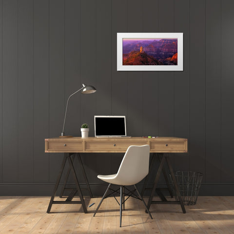 Mt. Hayden II White Modern Wood Framed Art Print by Leahy, Ike