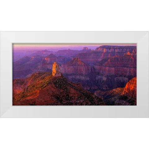 Mt. Hayden II White Modern Wood Framed Art Print by Leahy, Ike