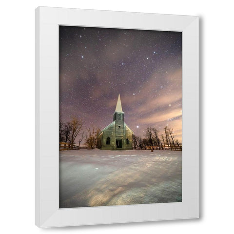 Locust Grove Oregon White Modern Wood Framed Art Print by Leahy, Ike