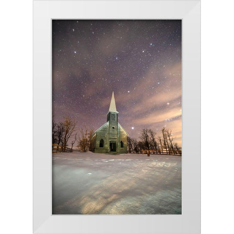 Locust Grove Oregon White Modern Wood Framed Art Print by Leahy, Ike