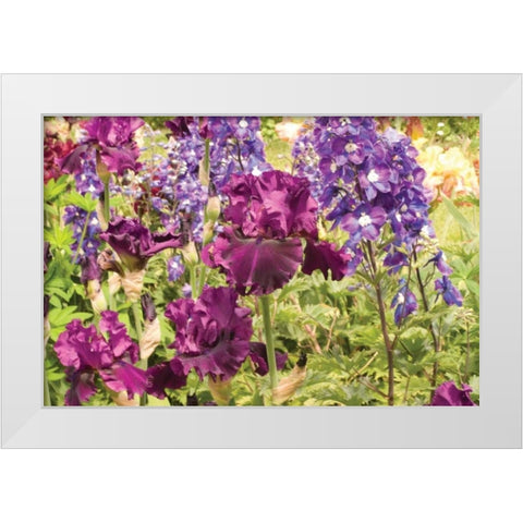 Purple Garden I White Modern Wood Framed Art Print by Love, Maureen