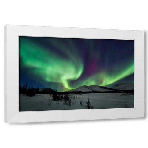 Aurora Borealis I White Modern Wood Framed Art Print by Malvin, Larry