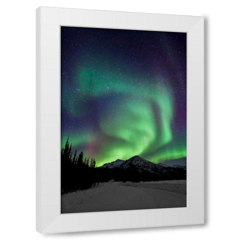 Aurora Borealis XIII White Modern Wood Framed Art Print by Malvin, Larry