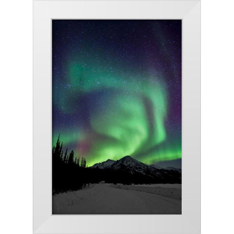 Aurora Borealis XIII White Modern Wood Framed Art Print by Malvin, Larry